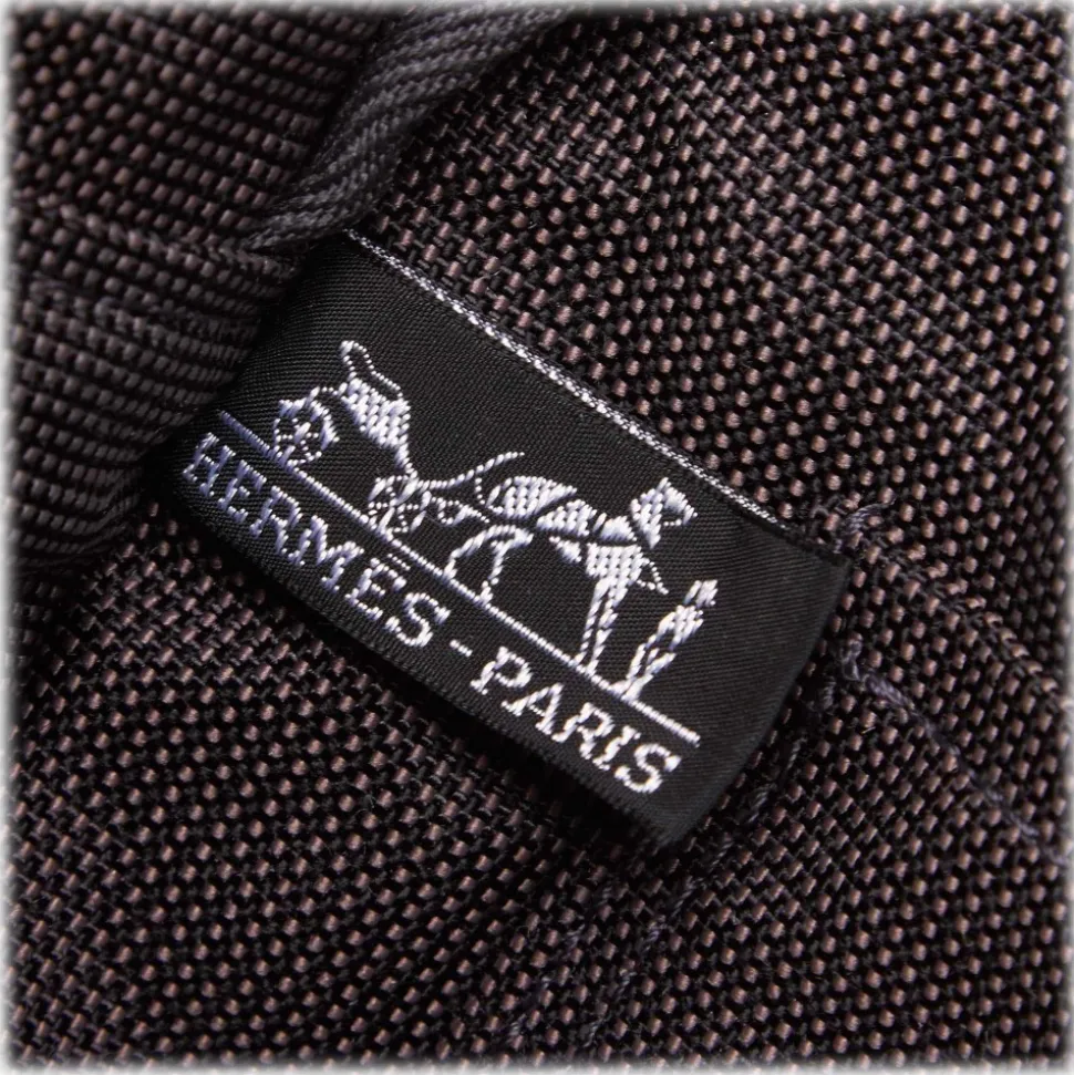 Hermès Vintage - Herline Canvas Backpack PM - Grey Dark Grey - Canvas Backpack - Luxury High Quality - Avvenice