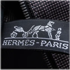 Hermès Vintage - Herline Document Case Bag - Grey Dark Grey - Canvas Bag - Luxury High Quality - Avvenice