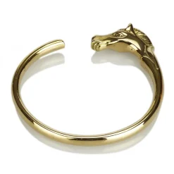 Hermès Vintage - Horse Head Bangle - Gold - Gold Bracelet - Luxury High Quality - Avvenice