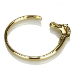 Hermès Vintage - Horse Head Bangle - Gold - Gold Bracelet - Luxury High Quality - Avvenice