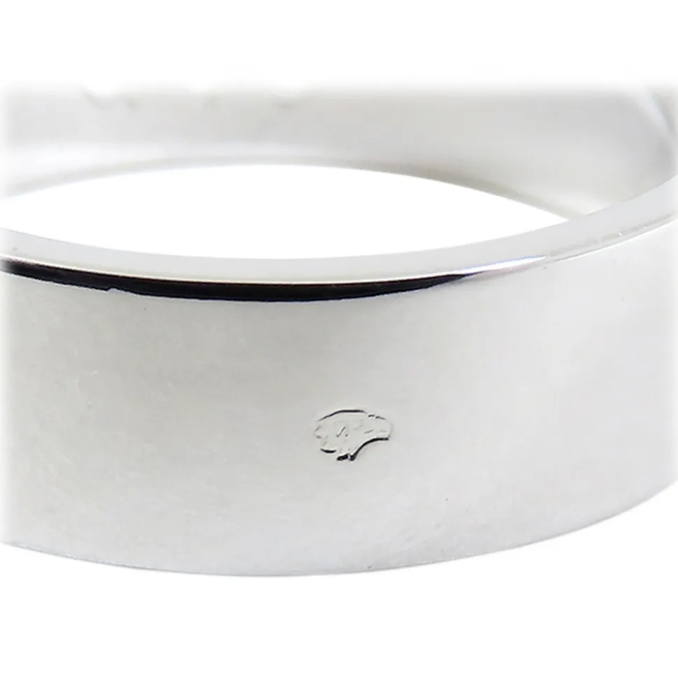 Hermès Vintage - 18K Diamond H DAncre Ring - Silver - Diamond Ring - Avvenice