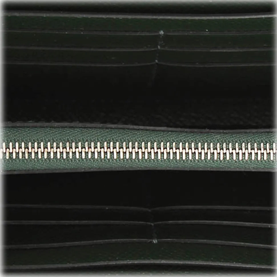 Hermès Vintage - Kelly Chevre Long Wallet - Dark Green - Leather Wallet - Avvenice