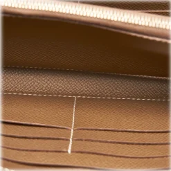 Hermès Vintage - Kelly Chevre Long Wallet - Brown Beige - Leather Wallet - Avvenice