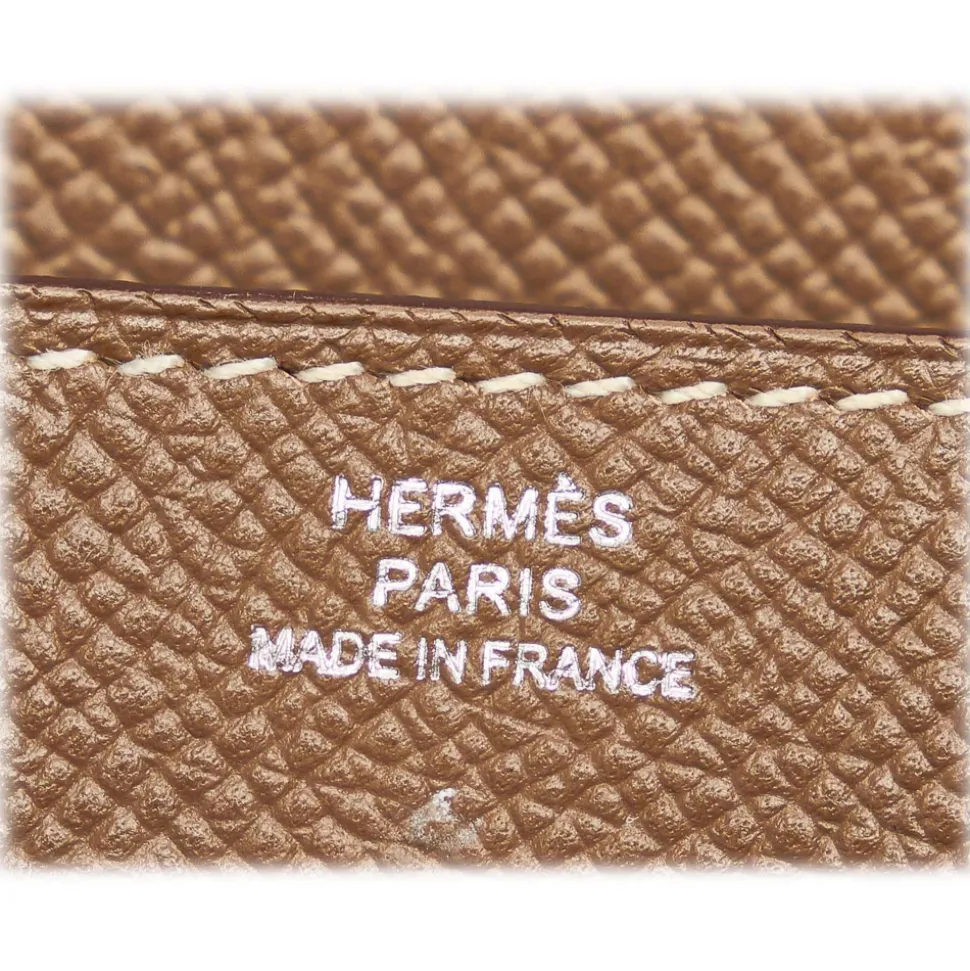Hermès Vintage - Kelly Chevre Long Wallet - Brown Beige - Leather Wallet - Avvenice