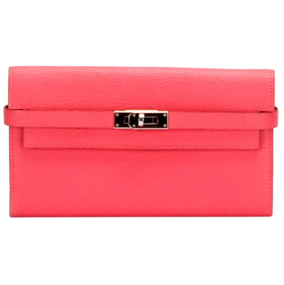 Hermès Vintage - Kelly Leather Wallet - Pink - Leather Wallet - Avvenice