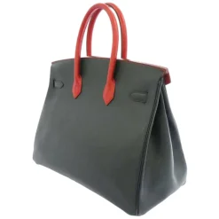 Hermès Vintage - Kushbel Birkin 35 - Dark Gray Red - Leather Handbag - Avvenice