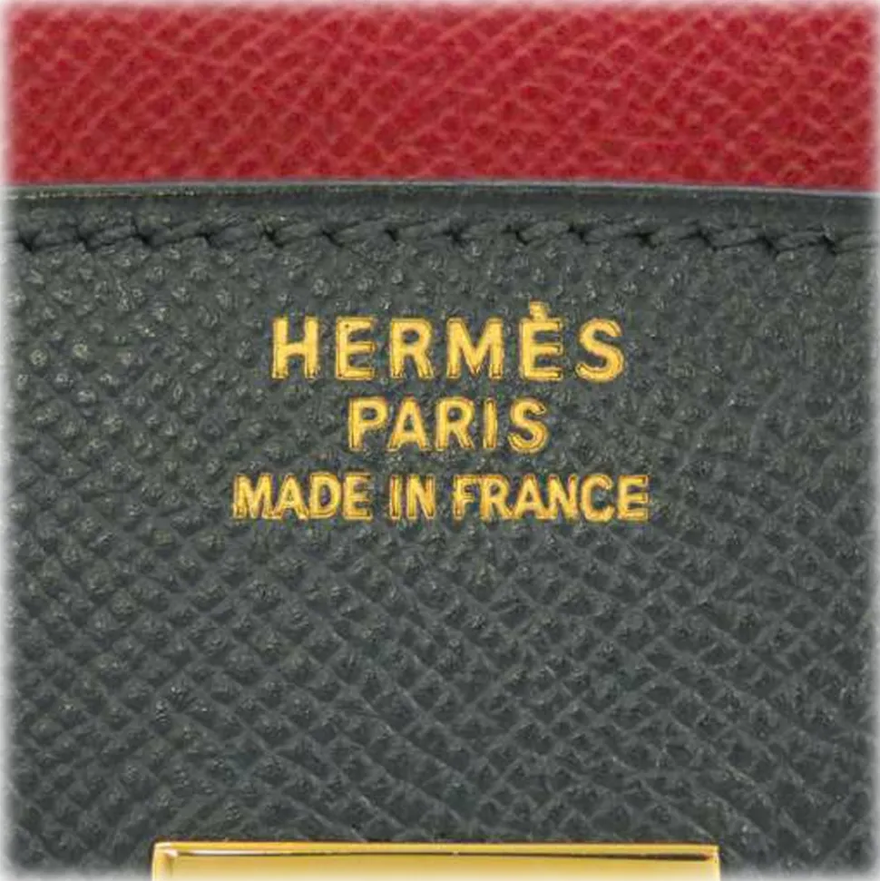 Hermès Vintage - Kushbel Birkin 35 - Dark Gray Red - Leather Handbag - Avvenice