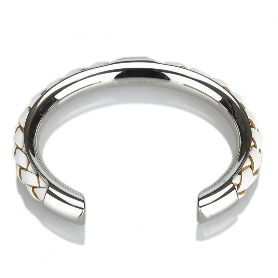 Hermès Vintage - Kyoto Tresse Cuff - Silver - Metal Bracelet - Luxury High Quality - Avvenice