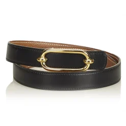 Hermès Vintage - Leather Belt - Black Gold - Leather Belt - Luxury High Quality - Avvenice