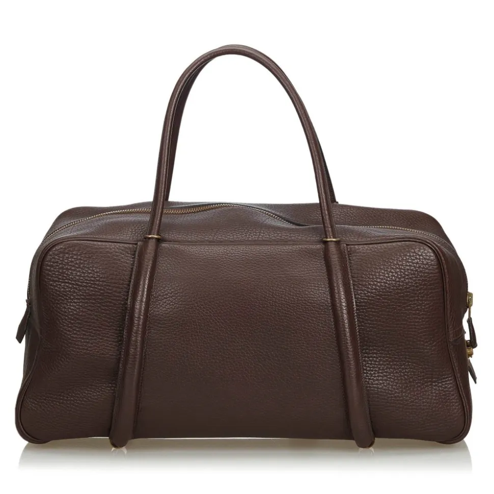 Hermès Vintage - Leather Boston Bag - Brown - Leather Handbag - Luxury High Quality - Avvenice