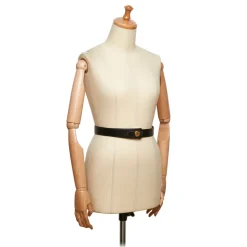 Hermès Vintage - Leather Clou De Selle Belt - Black Gold - Leather Belt - Luxury High Quality - Avvenice