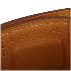 Hermès Vintage - Leather Creneau Cuff - Brown Light Brown Gold - Leather Bracelet - Luxury High Quality - Avvenice