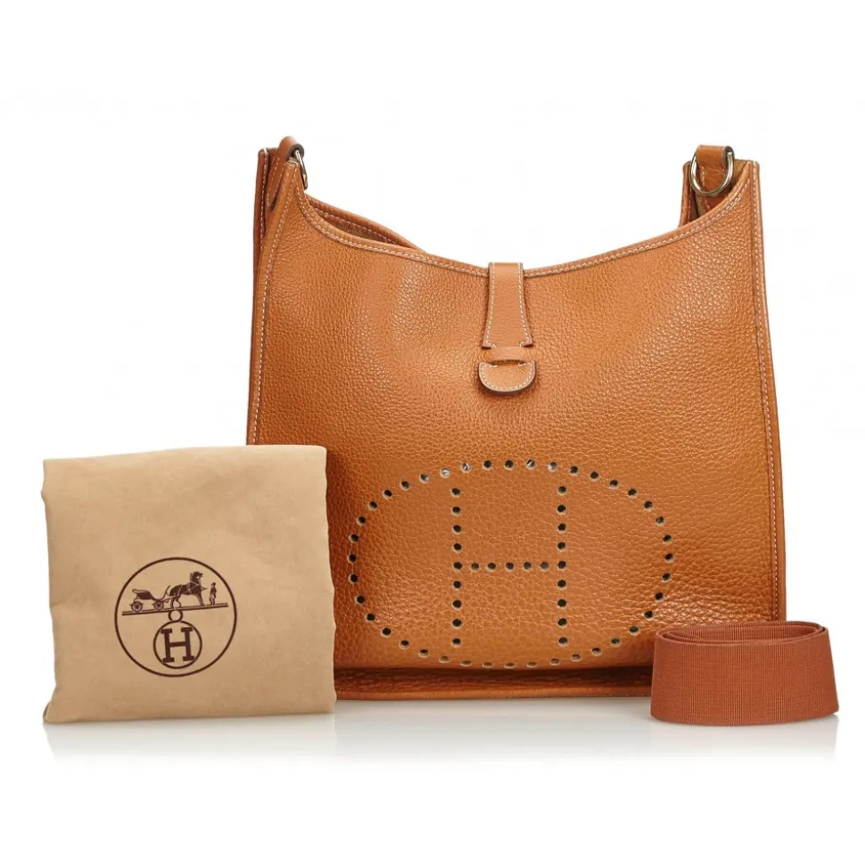 Hermès Vintage - Leather Evelyne I GM Bag - Brown - Leather Handbag - Luxury High Quality - Avvenice