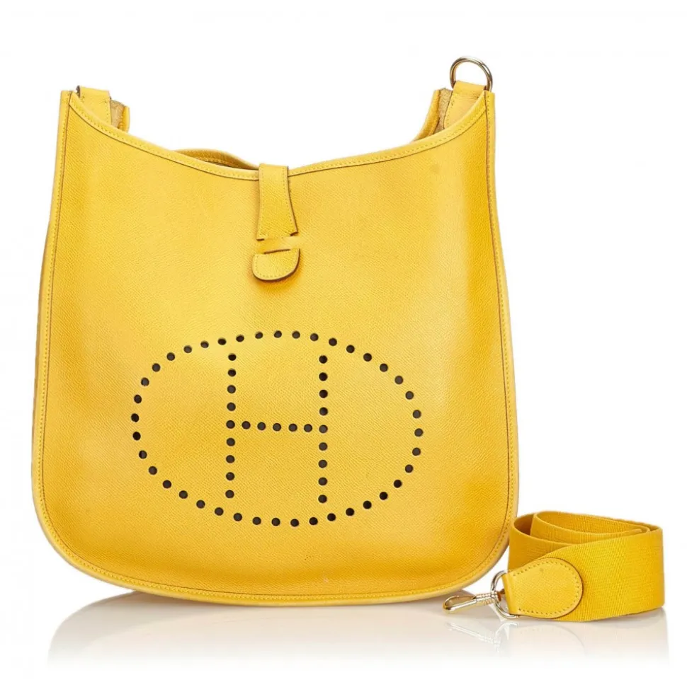 Hermès Vintage - Leather Evelyne I GM Bag - Yellow - Leather Handbag - Luxury High Quality - Avvenice