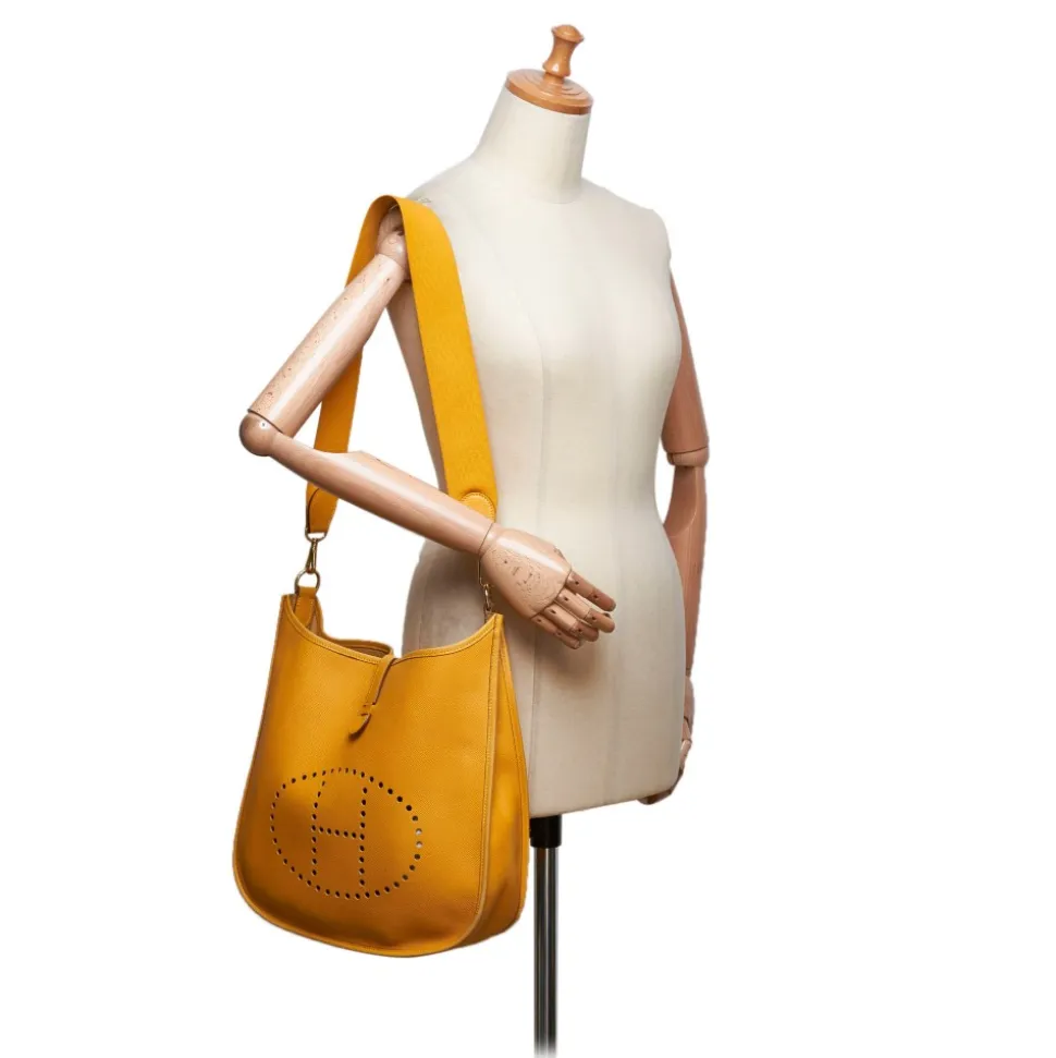 Hermès Vintage - Leather Evelyne I GM Bag - Yellow - Leather Handbag - Luxury High Quality - Avvenice