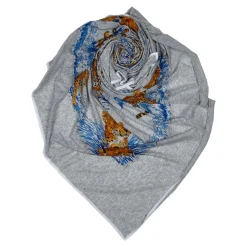 Hermès Vintage - Les Plumes Silk Scarf - Grey Multi - Silk Foulard - Luxury High Quality - Avvenice