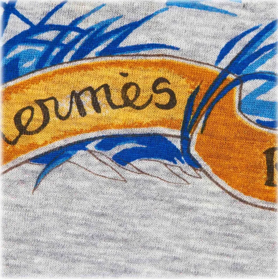 Hermès Vintage - Les Plumes Silk Scarf - Grey Multi - Silk Foulard - Luxury High Quality - Avvenice