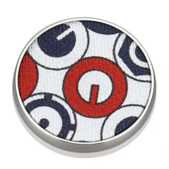 Hermès Vintage - Liverpool Brooch - White Multi - Silk and Metal Brooch - Luxury High Quality - Avvenice