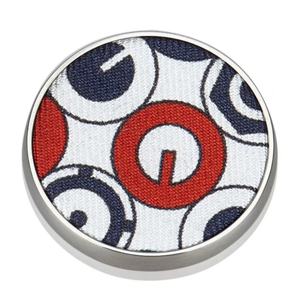 Hermès Vintage - Liverpool Brooch - White Multi - Silk and Metal Brooch - Luxury High Quality - Avvenice