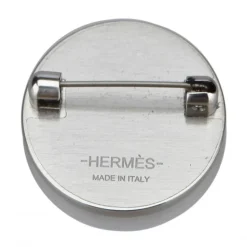 Hermès Vintage - Liverpool Brooch - White Multi - Silk and Metal Brooch - Luxury High Quality - Avvenice