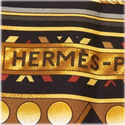 Hermès Vintage - Lor Des Chefs Silk Scarf - Black Multi - Silk Foulard - Luxury High Quality - Avvenice