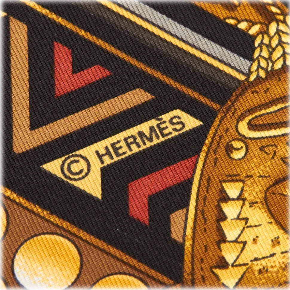 Hermès Vintage - Lor Des Chefs Silk Scarf - Black Multi - Silk Foulard - Luxury High Quality - Avvenice
