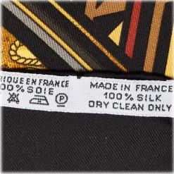 Hermès Vintage - Lor Des Chefs Silk Scarf - Black Multi - Silk Foulard - Luxury High Quality - Avvenice