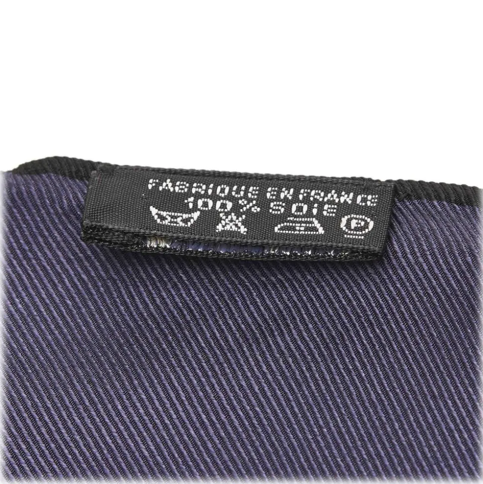 Hermès Vintage - Los Angeles Silk Scarf - Blue Navy - Silk Foulard - Luxury High Quality - Avvenice