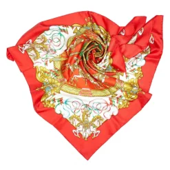Hermès Vintage - Luna Park Silk Scarf - Red Multi - Silk Foulard - Luxury High Quality - Avvenice