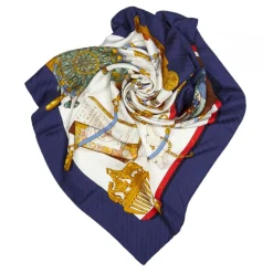 Hermès Vintage - Memoire d'Hermes Silk Scarf - White Multi - Silk Foulard - Luxury High Quality - Avvenice