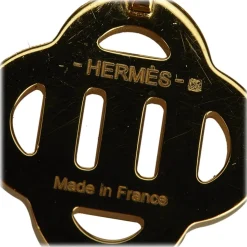 Hermès Vintage - Metal Isatis Pendant Necklace - Gold Orange - Hermès Necklace - Luxury High Quality - Avvenice