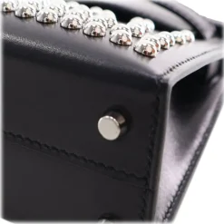 Hermès Vintage - Mini Box Calf Studded Cloute Kelly Sellier 20 - Black - Leather and Calf Handbag - Luxury High Quality - Avvenice