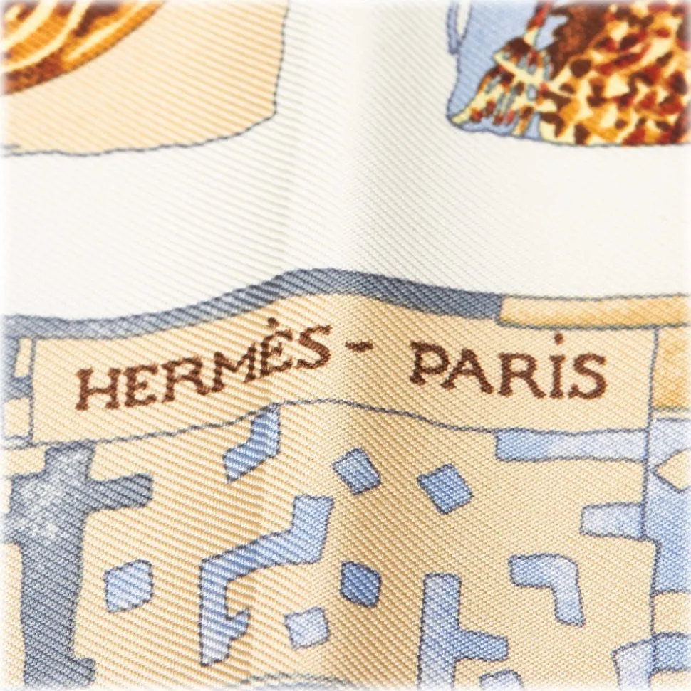 Hermès Vintage - Persona Silk Scarf - White Multi - Silk Foulard - Luxury High Quality - Avvenice