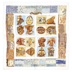Hermès Vintage - Persona Silk Scarf - White Multi - Silk Foulard - Luxury High Quality - Avvenice