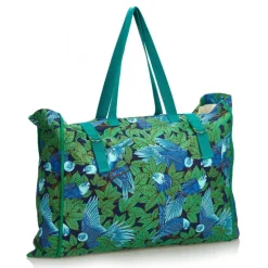 Hermès Vintage - Printed Canvas Tote Bag - Green - Canvas Handbag - Luxury High Quality - Avvenice