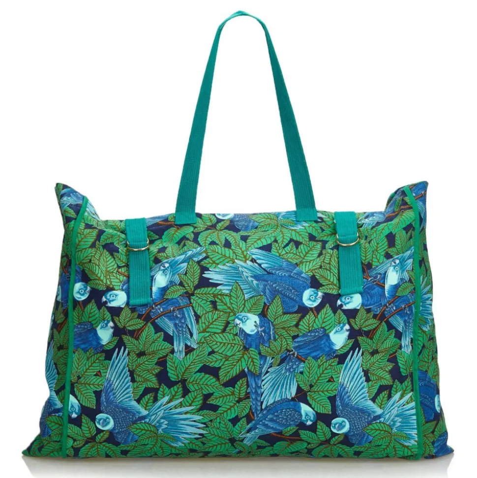 Hermès Vintage - Printed Canvas Tote Bag - Green - Canvas Handbag - Luxury High Quality - Avvenice