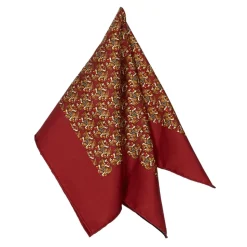 Hermès Vintage - Printed Silk Scarf - Red Bordeaux Multi - Silk Foulard - Luxury High Quality - Avvenice
