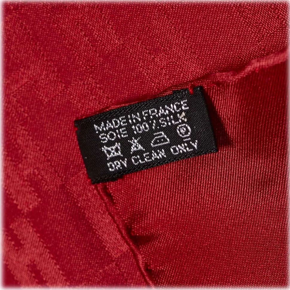 Hermès Vintage - Printed Silk Handkerchief Scarf - Red - Silk Foulard - Luxury High Quality - Avvenice