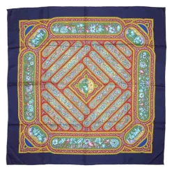 Hermès Vintage - Qalamdan Silk Scarf - Purple Multi - Silk Foulard - Luxury High Quality - Avvenice