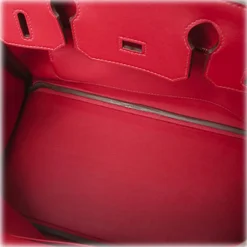 Hermès Vintage - Swift Birkin Tressage 30 - Red - Leather Handbag - Avvenice