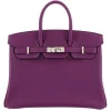 Hermès Vintage - Swift Birkin 25 - Purple - Leather Handbag - Avvenice