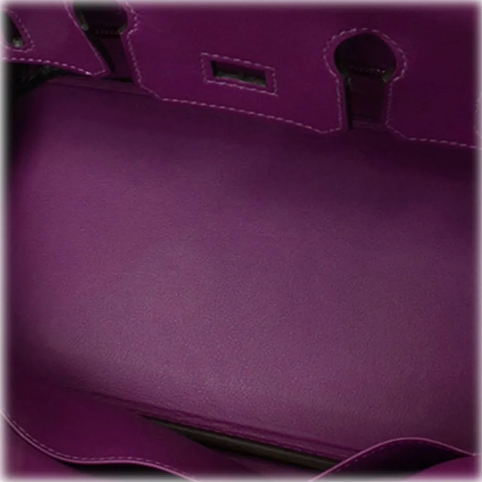 Hermès Vintage - Swift Birkin 25 - Purple - Leather Handbag - Avvenice