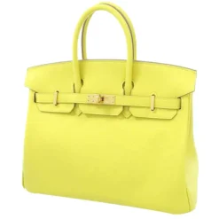 Hermès Vintage - Swift Birkin 25 - Yellow - Leather Handbag - Avvenice