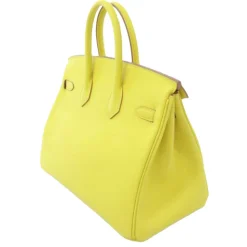 Hermès Vintage - Swift Birkin 25 - Yellow - Leather Handbag - Avvenice