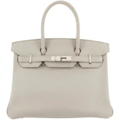 Hermès Vintage - Swift Birkin 30 - Light Gray - Leather Handbag - Avvenice