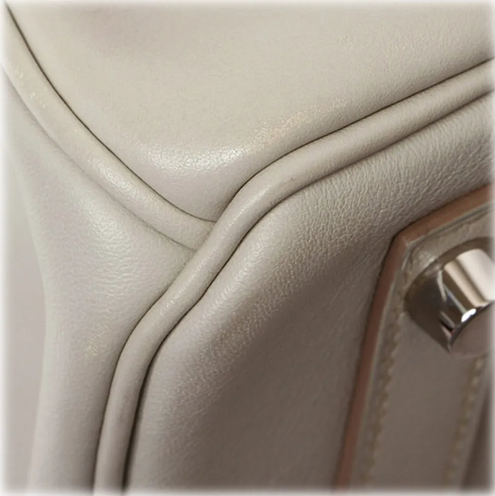 Hermès Vintage - Swift Birkin 30 - Light Gray - Leather Handbag - Avvenice