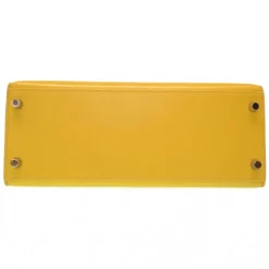 Hermès Vintage - Tadelakt Kelly 28 Bag - Yellow - Leather and Calf Handbag - Luxury High Quality - Avvenice