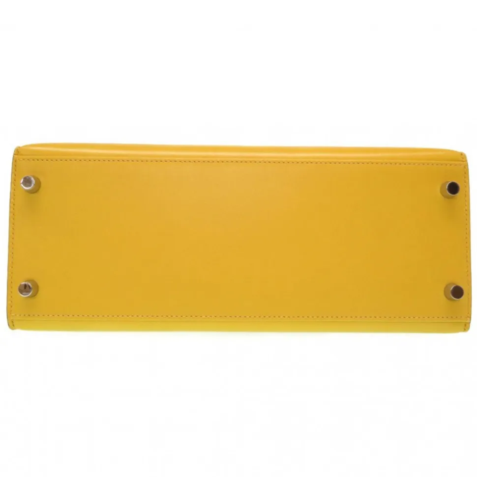 Hermès Vintage - Tadelakt Kelly 28 Bag - Yellow - Leather and Calf Handbag - Luxury High Quality - Avvenice