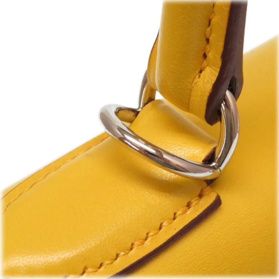 Hermès Vintage - Tadelakt Kelly 28 Bag - Yellow - Leather and Calf Handbag - Luxury High Quality - Avvenice