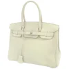 Hermès Vintage - Taurillon Clemence Birkin 30 - White - Leather Handbag - Avvenice